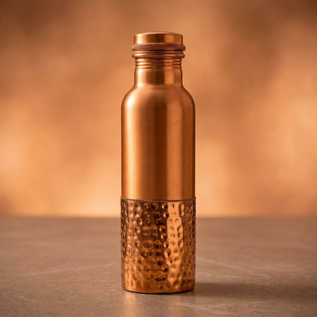 CB-2 Semi Hammered Copper Bottle