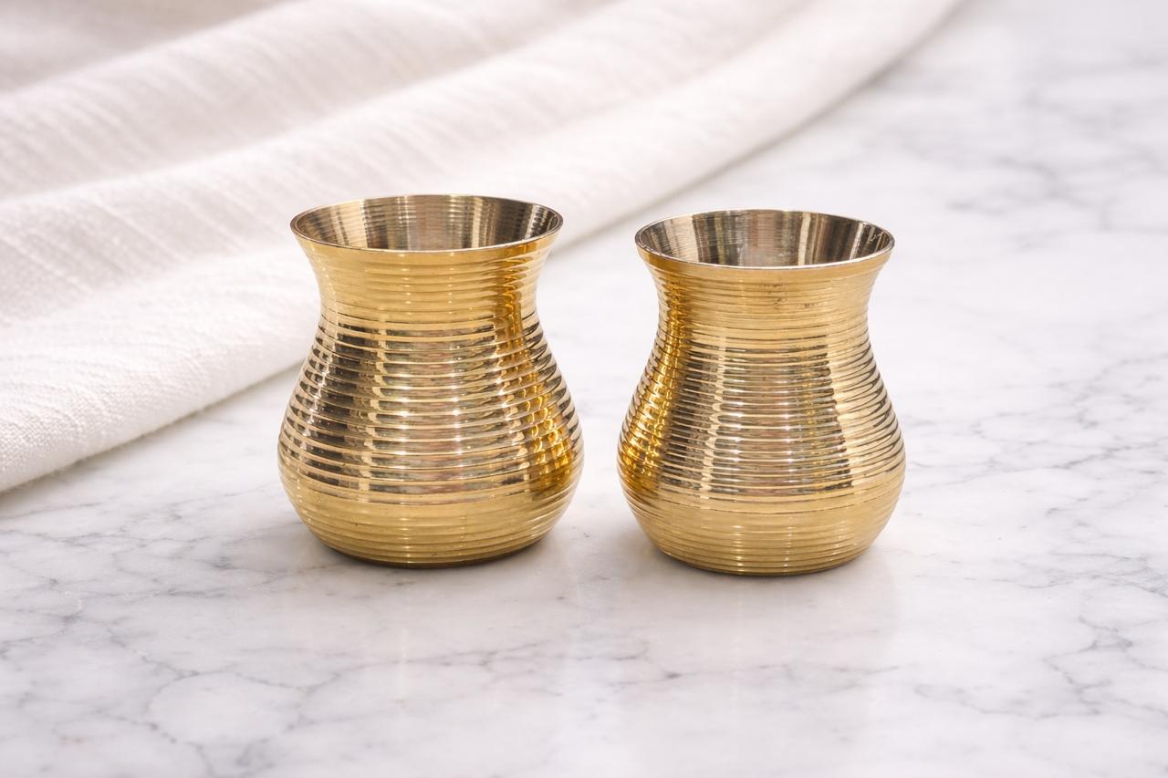 Brass Pooja Matki Set of 2
