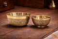 Brass Floral Pattern Bowls