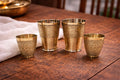 Embossed Brass Tumbler Small – Set of 2
