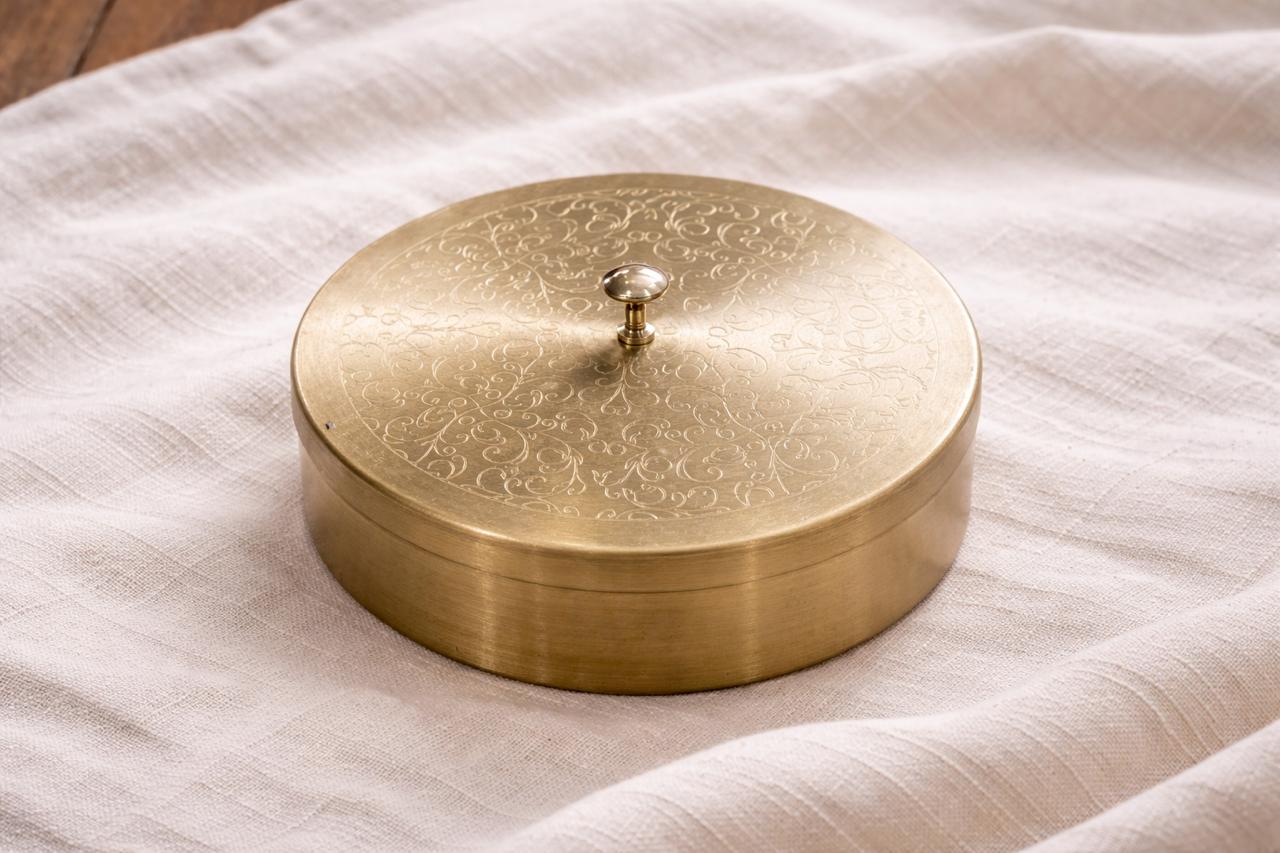 Brass Spice Box 8 Inch