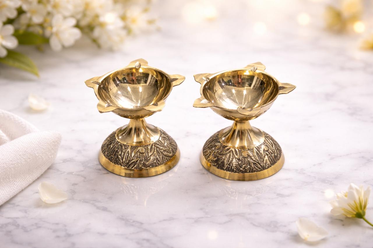 Brass Diya Set of 2