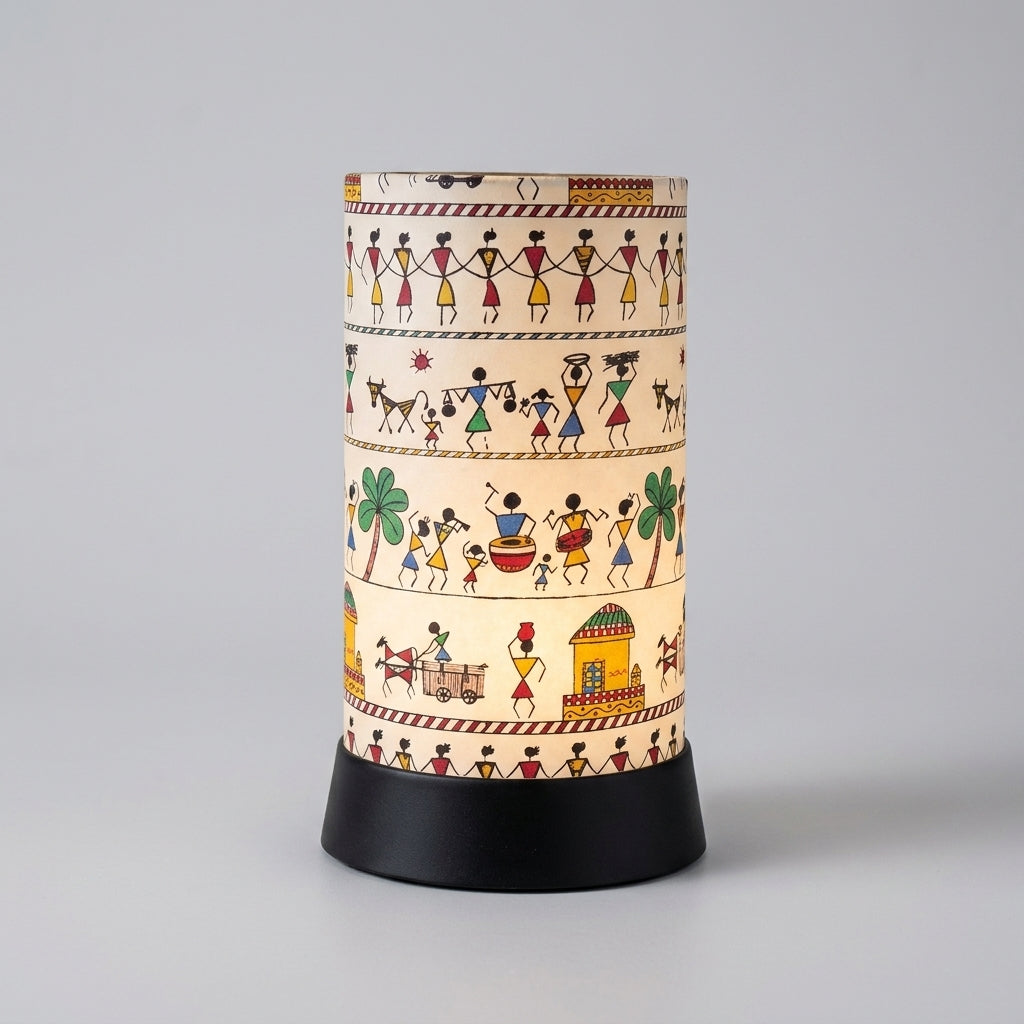 A-16 Warli Art Lamp Shade