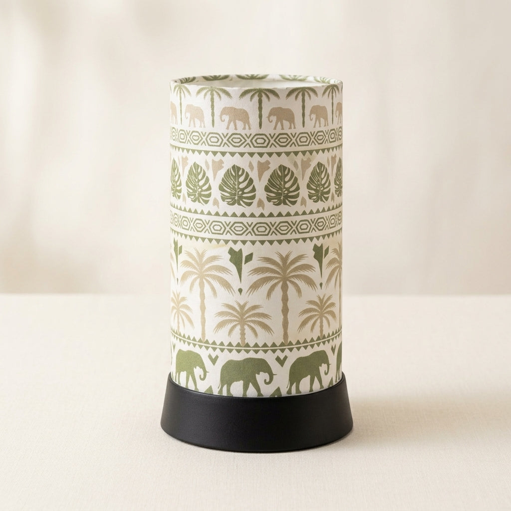 A-4 Elephant and Palm Tree Art
