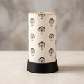 A-6 Floral Black Block Pattern