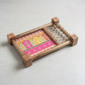 WP-1 Khatiya Pattern Wooden Snack Platter